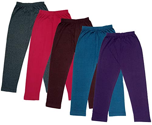 Image of indi weaves Girls Super Soft Cotton Solid Capri Pants Pack of 2