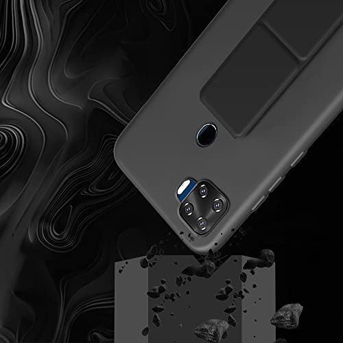 Case For Zte Blade X1 5G Phone Case, Stand Case With Tempered Glass Screen Protector Hide Telescopic Folding Kickstand Shockproof Protective Cover Tpu Silicone Case For Zte Blade X1 5G - Black #TOP5
