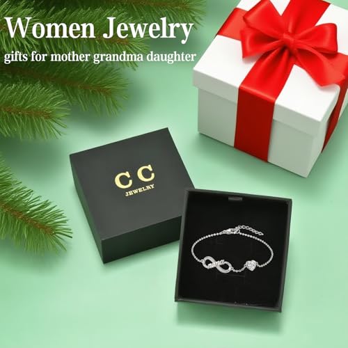 CCmfgjew Infinity Nana Bracelets 14K White Gold Plated Heart Love Bracelets for Women Grandma Granddaughter Bracelets Anniversary Birthday Jewelry Gifts for Mom Wife Girlfriend Her by CCmfgjew - Used condition - Image 6