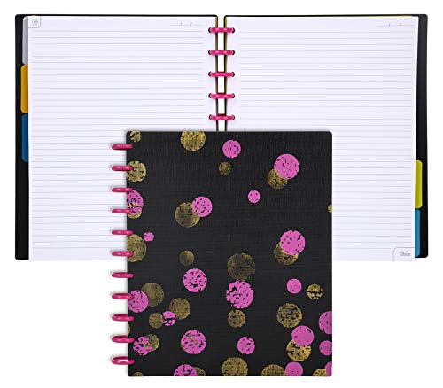 Talia Discbound Notebooks & Planner (Maroon w/Pink Discs) 8.5x11