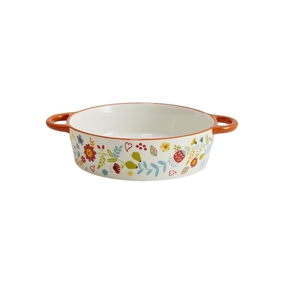 Naczynia do pieczenia Podwójna ceramiczna blacha do pieczenia w stylu pasterskim, ser do zapiekania ryżu, duża miska do mikrofalówki