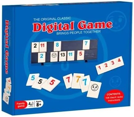 ALBADER Rummikub Style Board Game for Adults and Family, Straty Tile Matching Game for 2 to 4 Players, Educational Number Sequence Tabletop Game with Storage Case, Brain Training Party Game 8 Plus 2026
