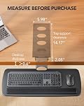 HUANUO Keyboard Tray Under Desk, 360 Adjustable Ergonomic Sliding Keyboard & Mouse Tray, Under Desk Keyboard Tray Slide Out, Keyboard Holder Under Desk for Typing in Home, Office Work, 25"W x 9.84"D