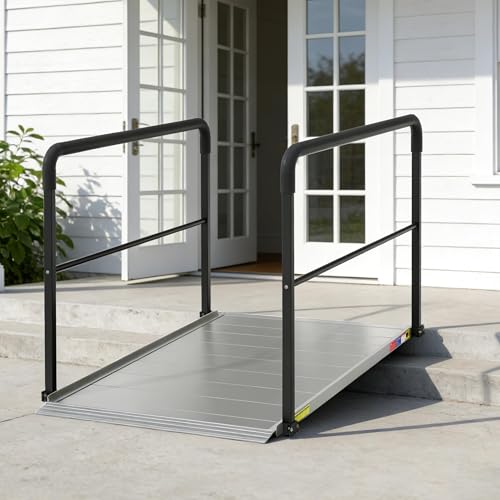 4FT Wheelchair Ramp With Handrails