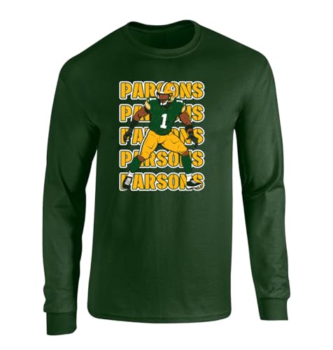 Long Sleeve Green Green Bay Micah Parsons Text Pic T-Shirt