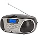 Produktbild Aiwa BBTU-300TN Tragbarer CD-Player, CD-Radio (FM-Radio, Hyperbass-Technologie, Audio-Eingang, Bluetooth, USB), Farbe: Titan
