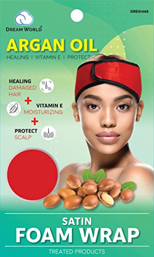 DREAM WORLD Satin Foam Wrap - Argan Oil Treated Product (Pack of 3)