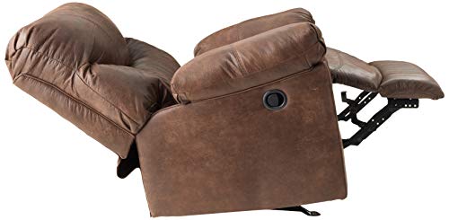 Signature Design By Ashley Alzena Faux Leather Oversized Manual Rocker Recliner, Brown #TOP4