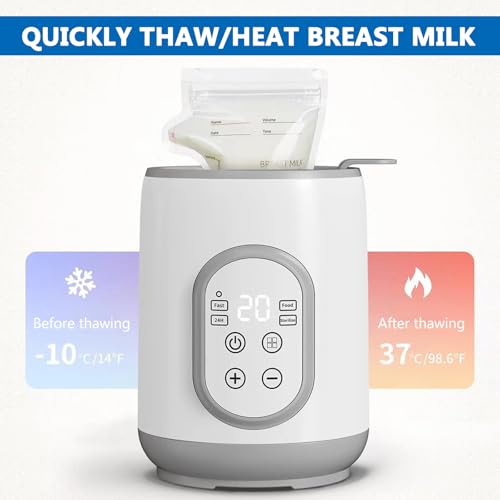 Bottle Warmer - 150W Fast Heating Baby Bottle Warmer for Breastmilk and Formula with Accurate Temperature Control, Timer, 8-in-1 Baby Bottle Warmer Insulation and Sterilizer for All Bottles