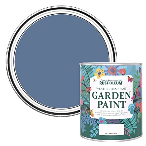 Rust-Oleum Blue Mould Resistant Garden Paint in Matt Finish - Blue River 750ml
