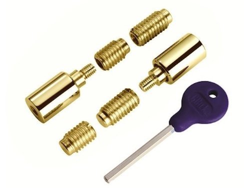 Sliding Sash Window Stop Restrictor - Polished Brass