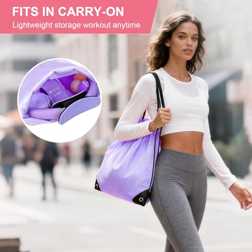 BYYNNE Home Pilates Kit for Women - 14 Pcs Pilates Equipment Set with Pilates Ring and Ball, 5 Resistance Bands Etc Accessories for Beginners Home Workouts - Includes Workout Guide (Purple) - image 8