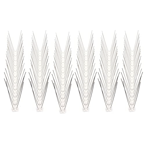 JAOCDOEN 6Pcs Anti Bird Spike Stainless Steel Outdoor Birds Pigeons Tool Fence Wall Accessory