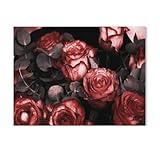 Puzzles Mit 1000 Teilen Puzzles Aus Papier,Beerdigungsrosenblüten-Bouquet-Arrangement Trauerhintergrund,Puzzle 1000 Teile Lustige Kreative DIY-Spielzeuggeschenke Für Mädchen Und Jungen-L16