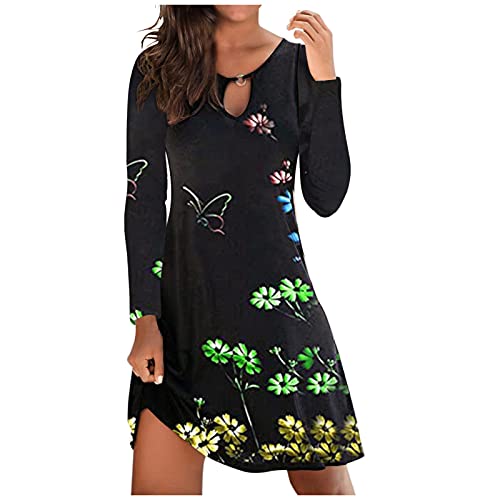 Robe maxi imprimé rayures asymétriques et manches longues évidées - 2