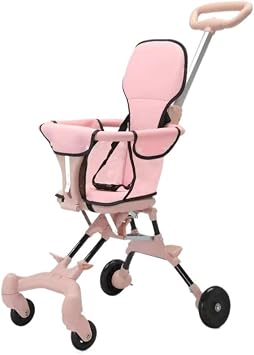 Portable Stroller, Folding Stroller, Lightweight, Foldable, Seat with Backrest, Sunshade Stroller, 9.8 lbs 4.5 kg, Easy to Carry, Adjustable Boarding Handle, For Kids, Babies, Simple, Travel