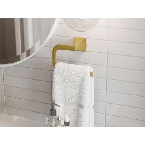 Pfister BRB-SSQ Soft Square 6-7/8" Wall Mounted Towel Ring - Spot Defense Brushed Nickel by Pfister - Image 6