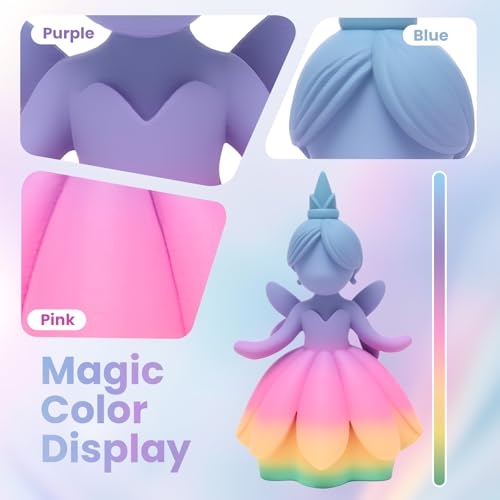 Image of ERYONE PLA Lite Rainbow 3D Printer Filament, Guava Color Changing Filament 1.75mm, Multicolor PLA for 3D Printing, Gradient 1KG Spool (2.2 lbs) Fit Most FDM Printers