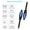 BlueRigger Toslink - Digital Optical Audio Cable - 10FT - (Fiber Optic Cable, 24K Gold-Plated) S/PDIF Digital Audio Optical Cable for Soundbar, Home Theatre, TV, Xbox, PS4