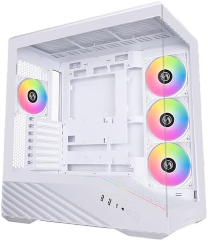 Lian Li V100 ATX Mid-Tower PC Kasası, 4 x 120 mm ARGB PWM Fanlar Önceden Kurulmuş, LED RGB Şerit, Temperli Camlı Ekran Platformu, Destek 420mm GPU'lar, 360mm Radyatör, Optimize Edilmiş Hava Akımı - Görsel 1