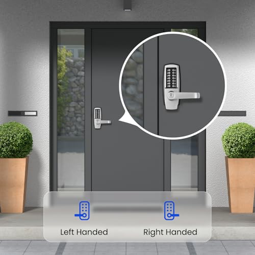 LVOZ Keyless Entry Door Lock with Handle - Mechanical Door Lock 100% Without Batteries - Easy to Install & Use - Keypad Lock on Zinc-Alloy, Water and Sun Proof for Indoor or Outdoor by LVOZ - Image 3