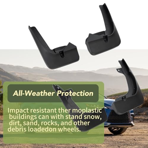 Image of Mud Flaps Compatible with L-EXUS RX350 RX350h RX500h 2023 2024 No-Drill Front & Rear 4PCS Mud Splash Guard Accessories