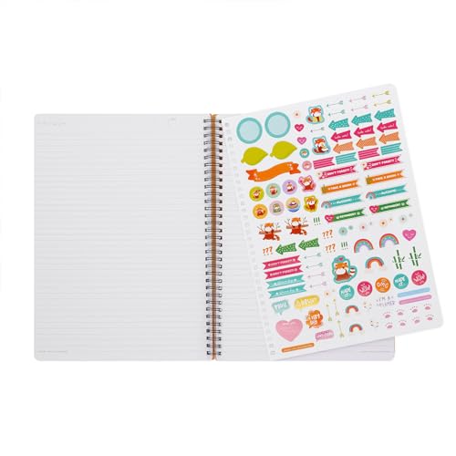Miniatura 5 de Legami - Cuaderno De Rayas Con Espiral - Formato A4, Espiral Notebook Maxi, Contiene 1 Hoja De Pegatinas, 160 Páginas Desmontables, Papel Fsc, Elástico De Cierre, 21 X 29 Cm, Tema Red Panda