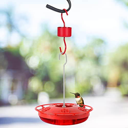 Metal Ant Moat for Hummingbird Feeders, Red Hummingbird Feeder Ant Guard, 4 Hooks with 4 Brushes - Thumbnail 5