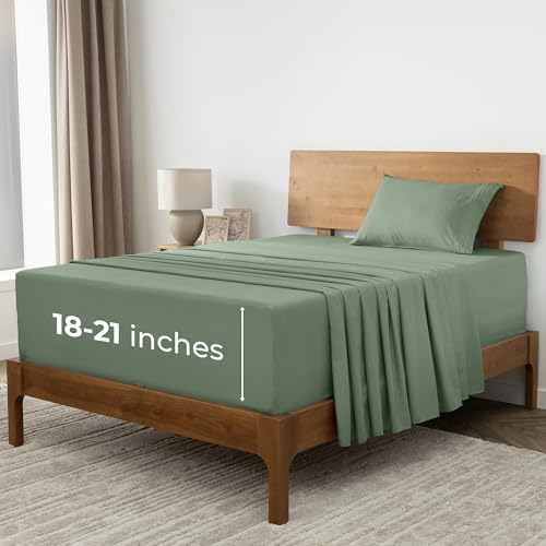 Mellanni Extra Deep TwinXL Sheets - 3 PC Iconic Collection Bedding