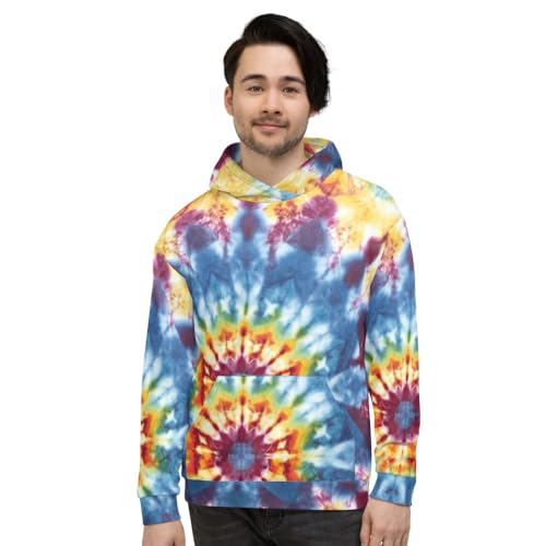 Sweat à capuche unisexe écologique avec motif imprimé coloré