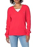  GANT Damen Stretch Cotton Cable V-Neck Pullover, Watermelon RED, XXXL