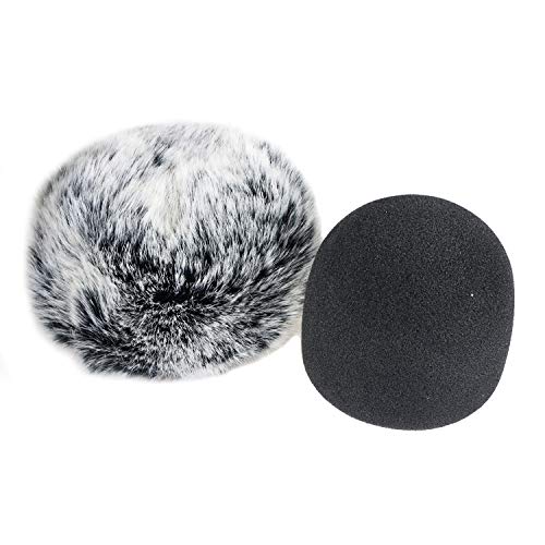 Foam Microphone Windscreen With Furry Windscreen Muff - Mic Wind Cover Pop Filter For Blue Yeti, Blue Yeti Pro Usb Microphone (2 Pack) #TOP1