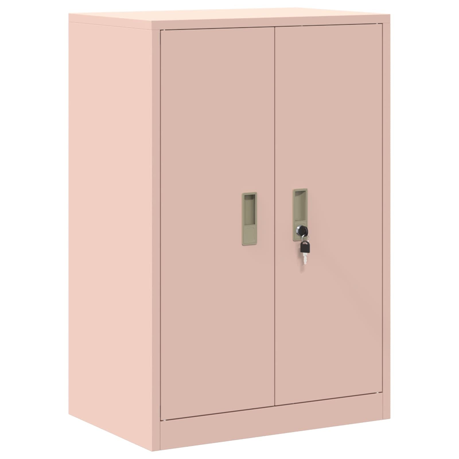 Lot de 2 armoires de classement Rose 60 x 40 x 130 cm Acier