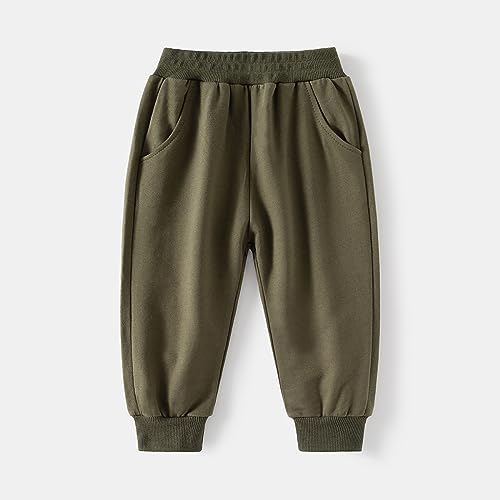 Calça de moletom infantil para bebês meninos e meninas, cor sólida, calça jogger, calça de moletom p