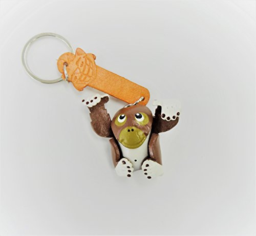 本革 CrazyCatのキーホルダー