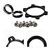 for Bicycle Hub Adapter Set for Boost Conversion Kit with 15x100mm to 110mm Front Adapter and 12x142mm to 148mm Rear Adapter, Aluminum for Bike Axle Spacers, Mountain for Bike Hub Spacer, Front and