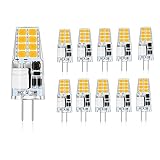 10er Pack G4 4W LED Lampen, 350LM, 4W ersetzt 40W Halogenlampen, Naturweiß 4000K, 220V AC/DC, G4 LED Leuchtmittel Birne, G4 LED Glühlampe [Energieklasse E]