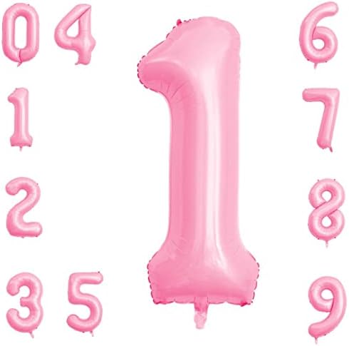 Gold 0 Balloons,40 Inch Numbers 0-9 Foil Balloons Birthday Party Decorations,Anniversary
