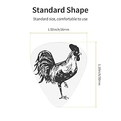 Lot de 12 médiators noirs en forme de coq pour guitare électrique et basse - Les Beatles, Paul McCartney, John Lennon, RIngo Starr, George Harrison Lot de 12 médiators noirs en forme de coq pour guitare électrique et basse – Image 4