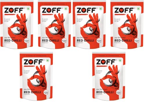 Image of Zoff Red Chilli Powder with Natural Oils | Premium-Quality, Pure & Unadulterated Lal mirch powder - Sourced from Hand-Picked Red Chillies | Freshness & Aroma Preserved | Mirchi Powder 600gms (3*200g)