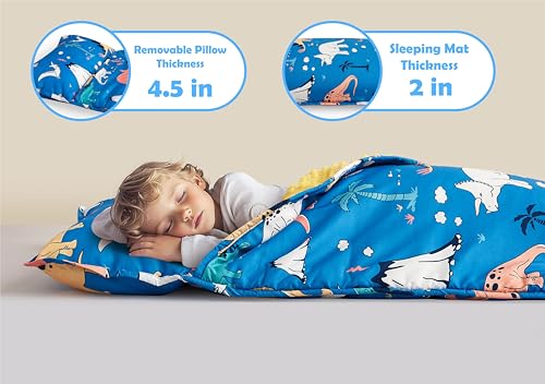 50% Off Toddler Nap Mat with Pillow & Blanket for Daycare