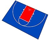 MODUTILE Outdoor Basketball Half Court Kit 44ft x 29ft -Lines and Edges Included-Made in The USA...
