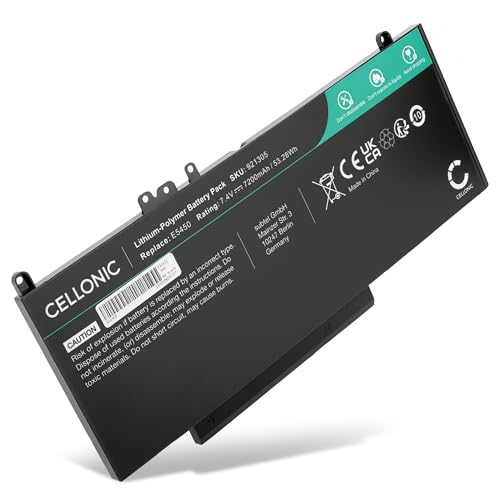 CELLONIC Battery Compatible with Dell Latitude 5450, E5450, E5550, E5470, E5570, E5270, E5250, Vostro 3510, Precision 3510, CHWGG, 6MT4T 7200mAh 7.4V