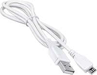 Vista 2 de Cable de alimentación USB blanco de 5 pies compatible con VTech Kidizoom Smartwatch Smart Watch