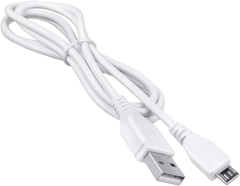 5ft White Micro USB Cable for Eunon Tens EMS Unit Touchscreen 24 Modes
