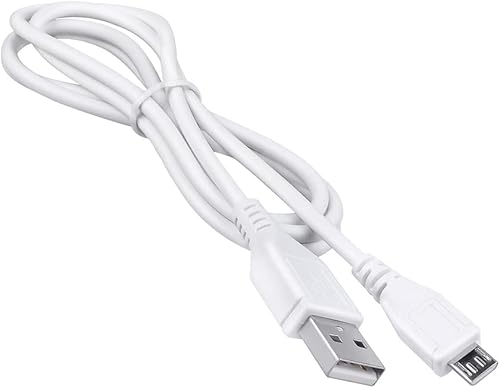 Miniatura 2 de 5ft White Micro USB Power Cord Lead Charging Cable Compatible with Pokanic C6 Shower Potable Speaker