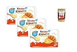 talian Gourmet Kinder Kornetti Crème au Lait 3 x 252 g – Croissants Italiens Fourrés à la Crème au Lait – Petit Déjeuner & Goûter + Polpa de Tomates Italiennes 400 g