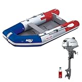 ゴムボートLF-295WB ウッドフロア4人乗りホンダ2馬力セット釣りアキレス×ネオネットコラボ2024トリコロール 予備検査なし