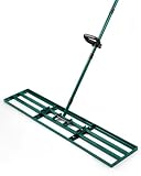 JivaJot Lawn Leveling Rake 45x10'', Yard Leveling Rake for Soil with Adjustable Handle, Stainless Steel Lawn Leveler Tool for Garden, Backyard, Farm, Golf Course