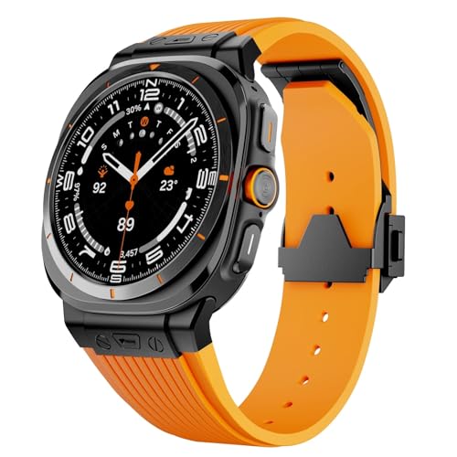 Bracelet à Extrémité Incurvée en Métal pour Samsung Galaxy Watch 7 Ultra 47mm Fixation Ferme